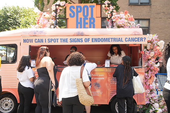 Women at SpotHer Truck